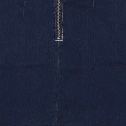 M&CO. Womens Blue   Straight & Pencil Skirt Size 14
