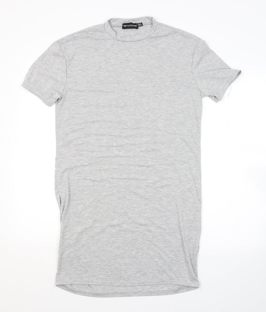 PRETTYLITTLETHING Womens Grey   T-Shirt Dress  Size 6