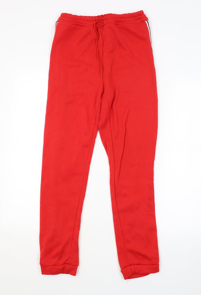 Womens UK Size M Preworn Regular Fit Sweatpants Red Trousers