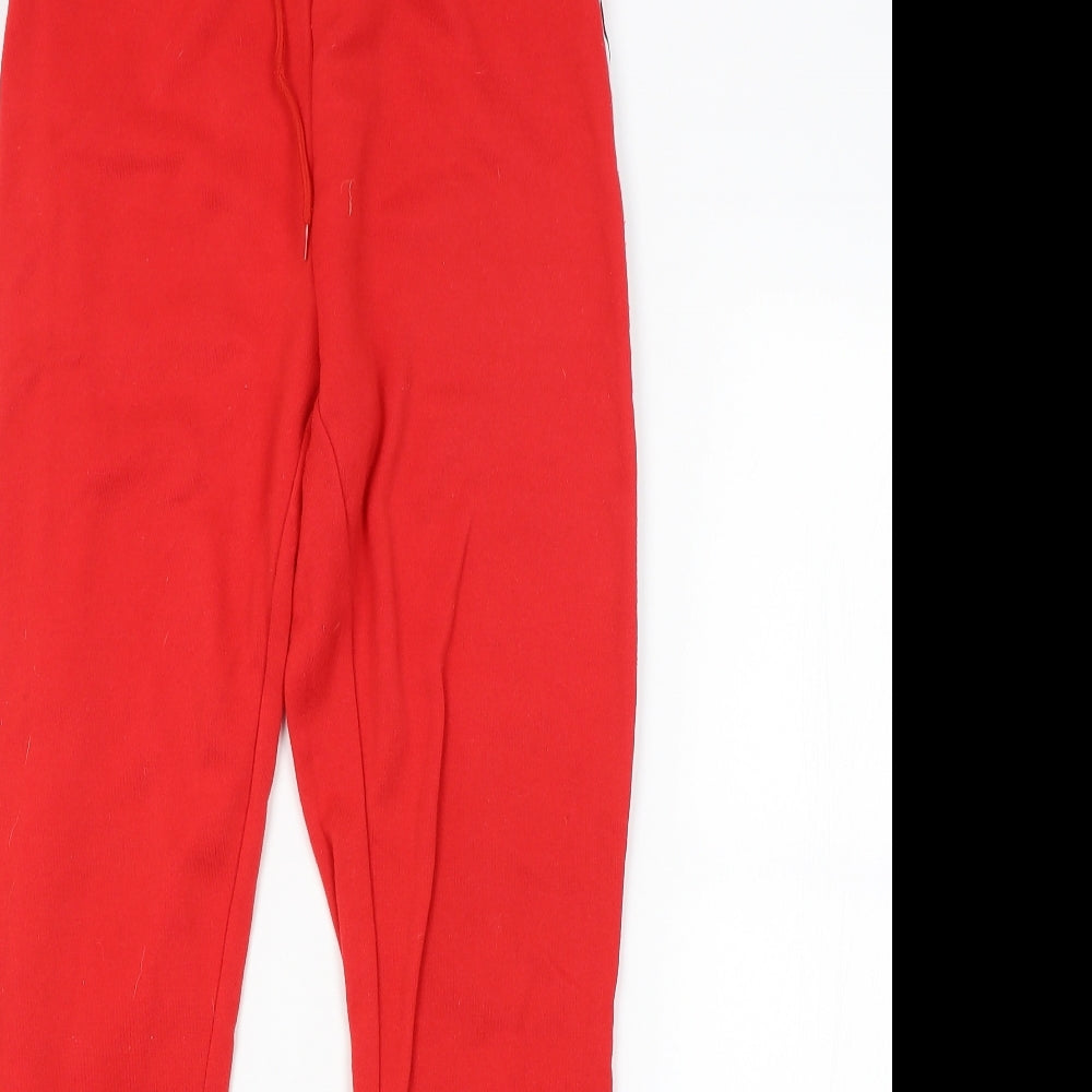 Womens UK Size M Preworn Regular Fit Sweatpants Red Trousers