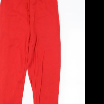 Womens UK Size M Preworn Regular Fit Sweatpants Red Trousers