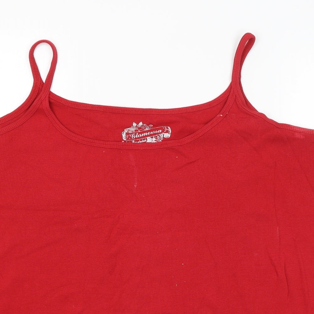 Glamorosa Womens Red   Basic Tank Size 30