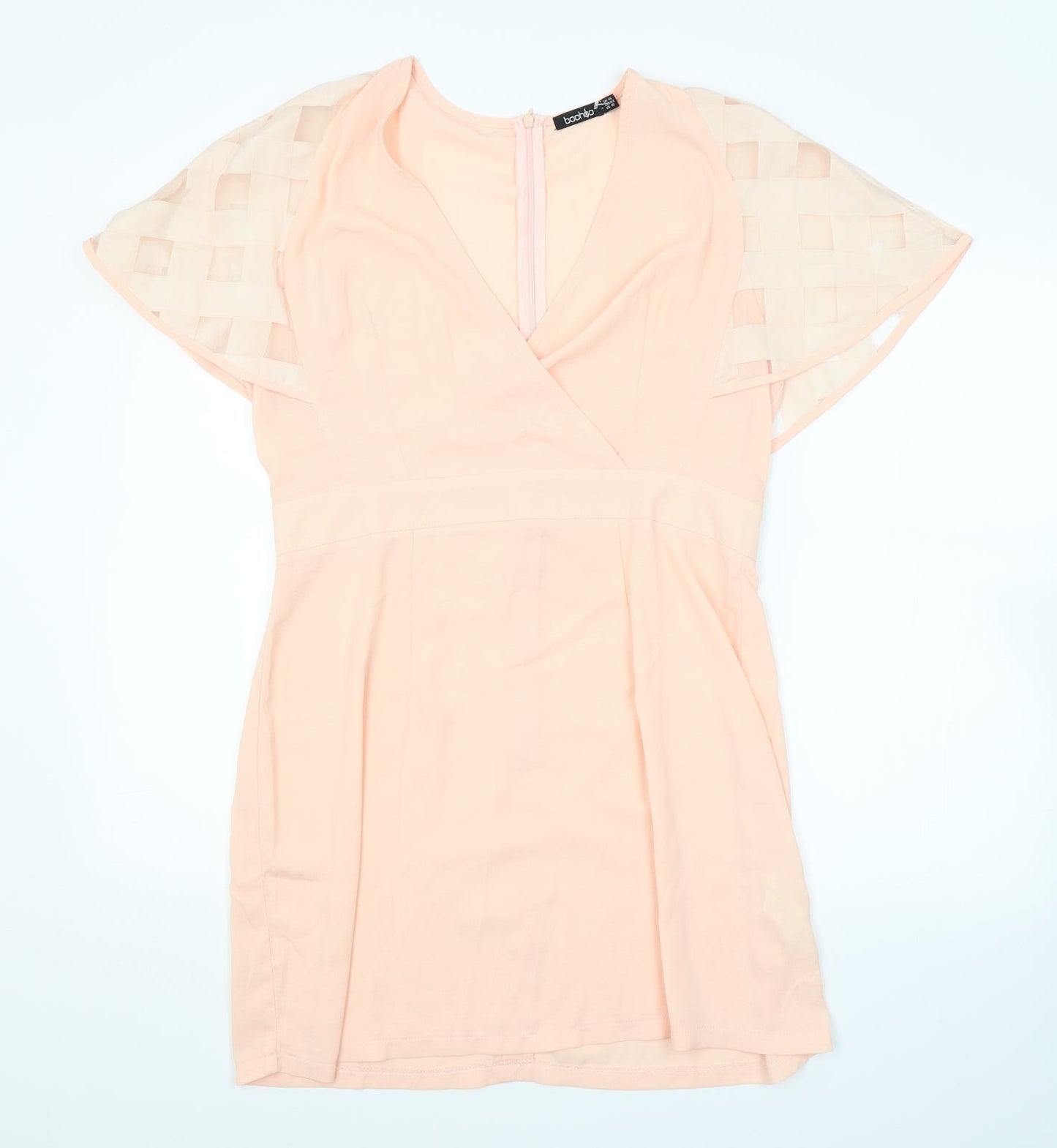 Boohoo Womens Pink   Pencil Dress  Size 14