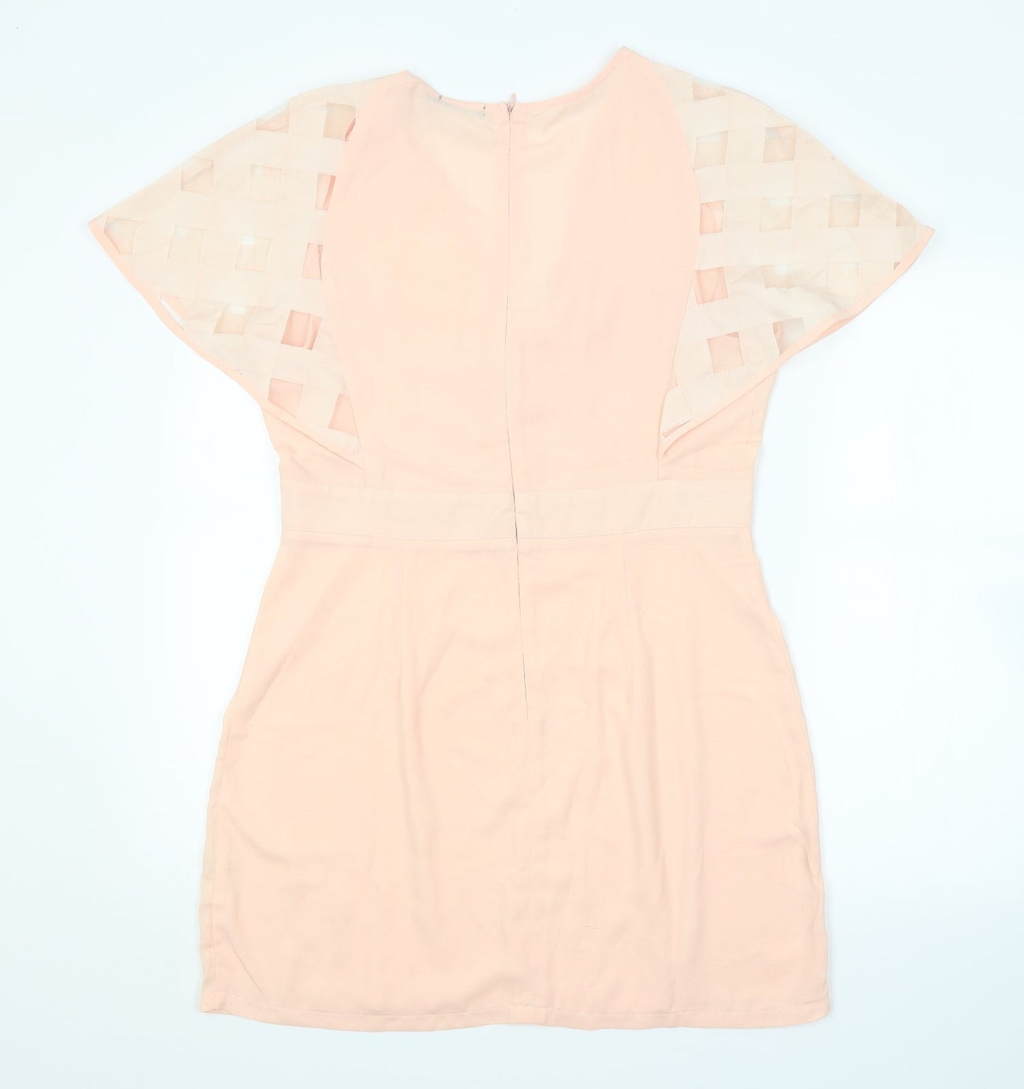 Boohoo Womens Pink   Pencil Dress  Size 14