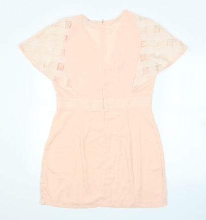 Boohoo Womens Pink   Pencil Dress  Size 14