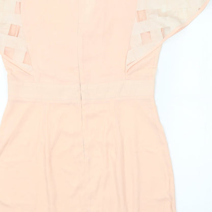 Boohoo Womens Pink   Pencil Dress  Size 14