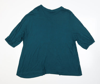 Womens UK Size  H&M Green Basic Blouse