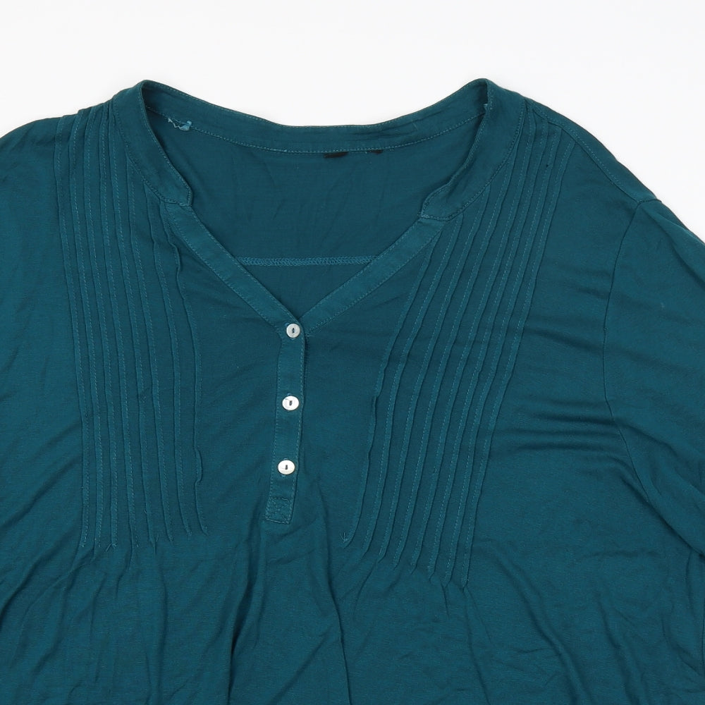 Womens UK Size  H&M Green Basic Blouse