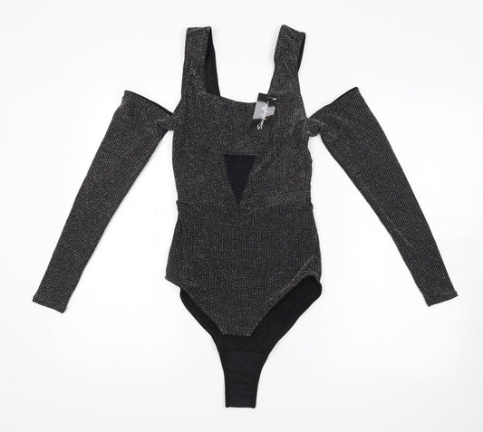 Simply Be Womens Grey Argyle/Diamond  Unitard One-Piece Size 12