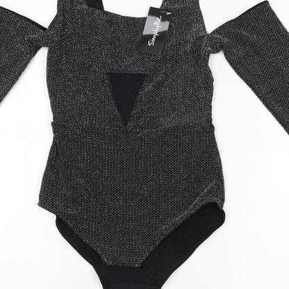 Simply Be Womens Grey Argyle/Diamond  Unitard One-Piece Size 12