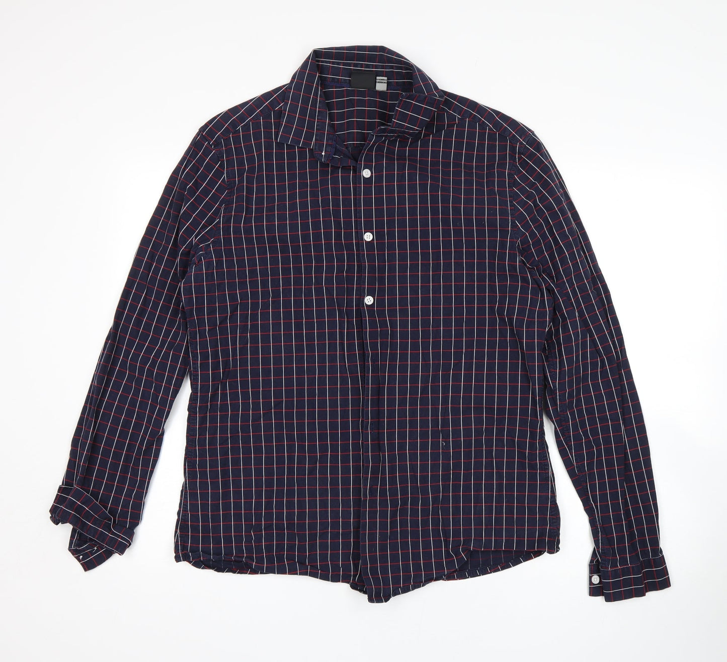 ASOS Mens Blue Check   Button-Up Size L