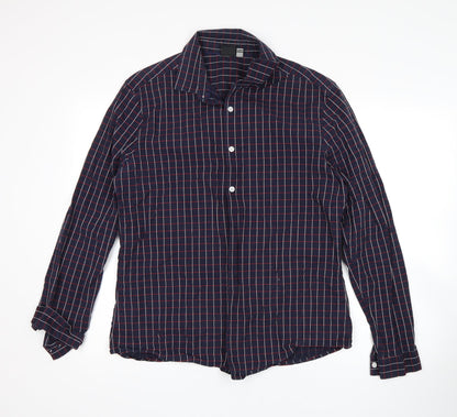 ASOS Mens Blue Check   Button-Up Size L