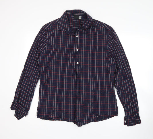 ASOS Mens Blue Check   Button-Up Size L