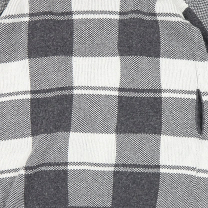 Ann Taylor Womens Grey Check  Wrap Jumper Size M