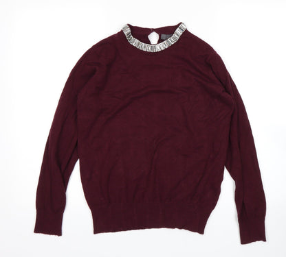 Primark Womens Purple   Pullover Jumper Size M