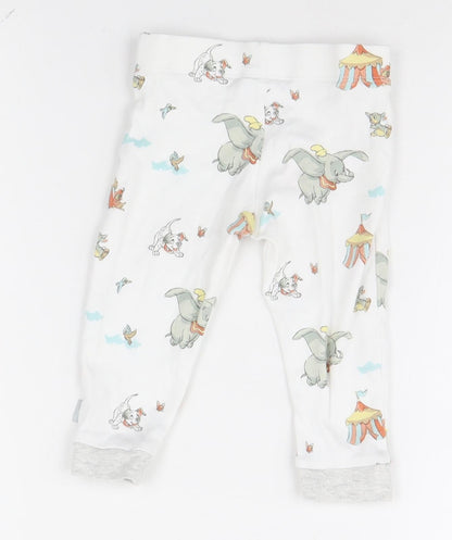 Disney Baby White Animal Print  Sweatpants Trousers Size 9-12 Months  - Disney