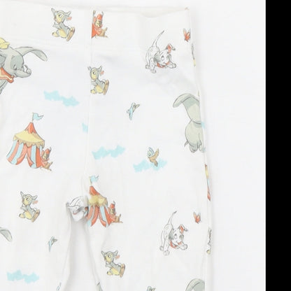 Disney Baby White Animal Print  Sweatpants Trousers Size 9-12 Months  - Disney