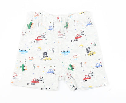 George Baby Grey Geometric  Cropped Leggings Size 9-12 Months  - Cars