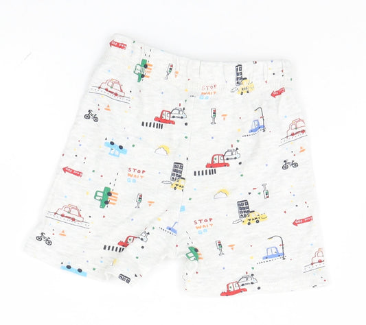 George Baby Grey Geometric  Cropped Leggings Size 9-12 Months  - Cars