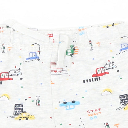 George Baby Grey Geometric  Cropped Leggings Size 9-12 Months  - Cars