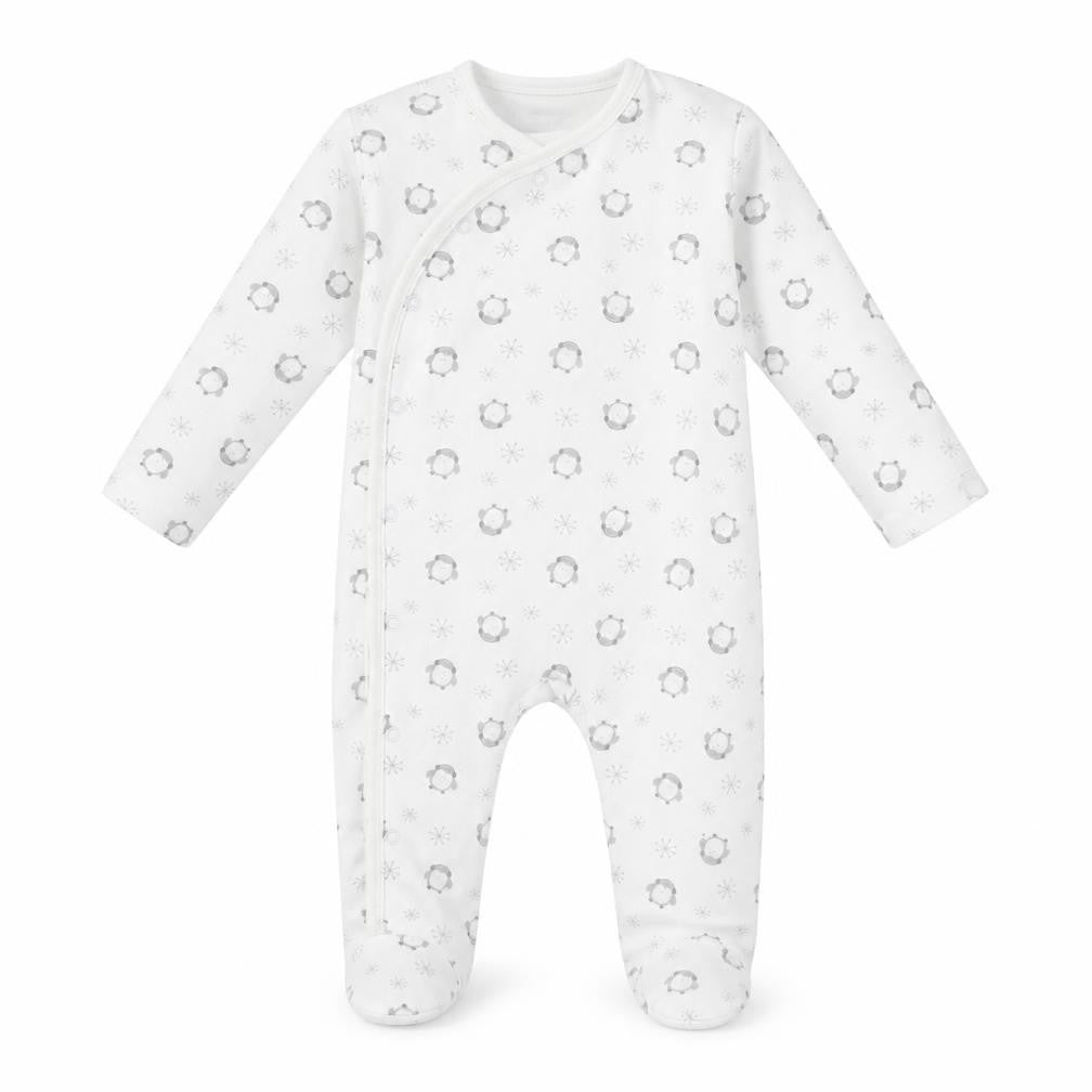 Nutmeg Baby White Animal Print  Babygrow One-Piece Size 9-12 Months  - Penguins