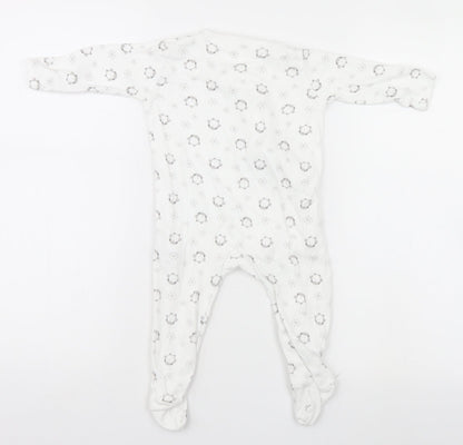Nutmeg Baby White Animal Print  Babygrow One-Piece Size 9-12 Months  - Penguins