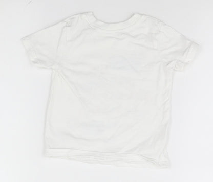 George Baby White   Basic T-Shirt Size 9-12 Months  - Ships, Sea, Adventure