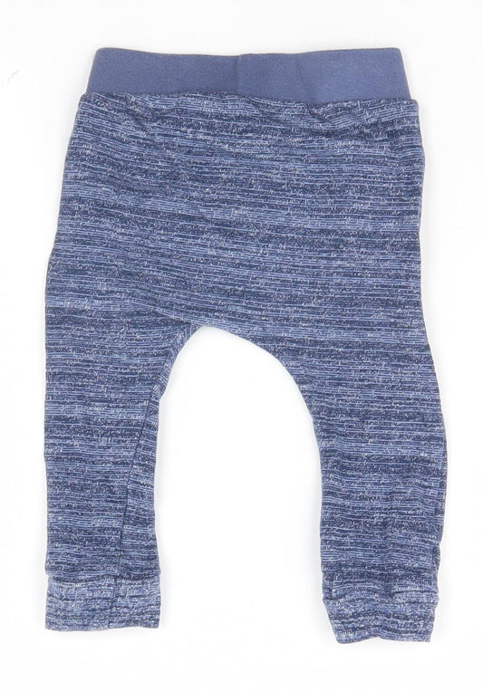 Mini Club Baby Blue Striped  Sweatpants Trousers Size 9-12 Months