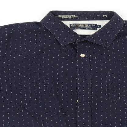 Mens UK Size L Debenhams Blue  Button-Up Long Sleeve Casual Shirt