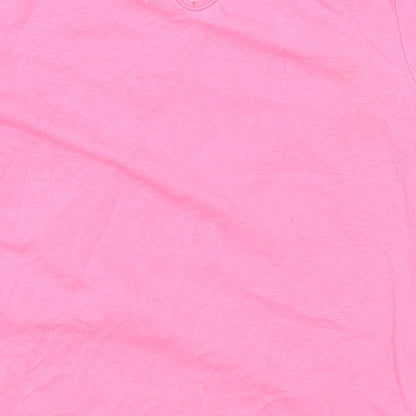 Preworn Boys Pink   Basic T-Shirt Size 12-18 Months  - Heart