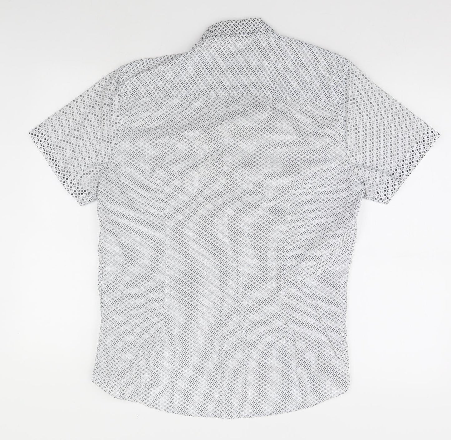 Mens UK Size M Burton White  Button-Up Short Sleeve Casual Shirt