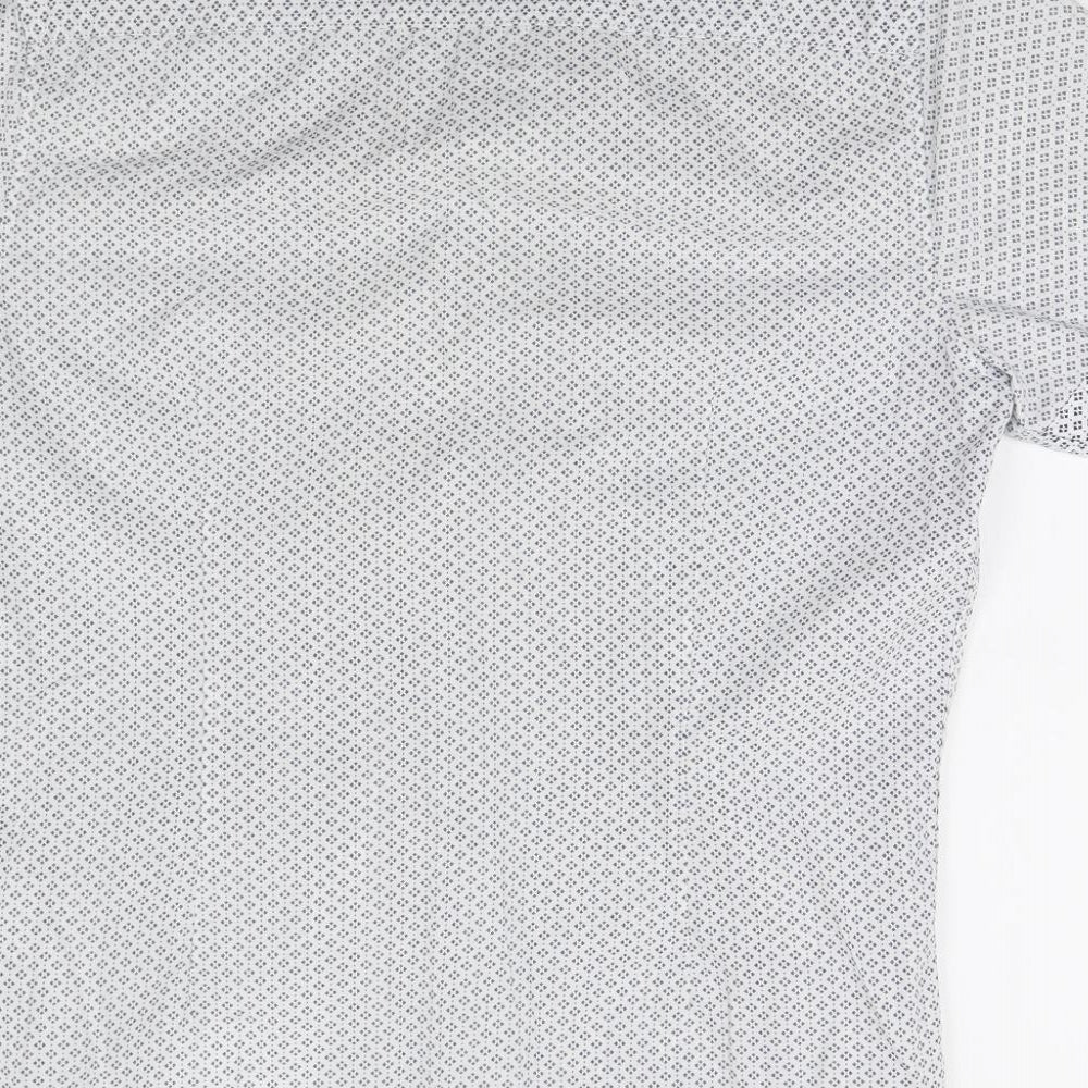 Mens UK Size M Burton White  Button-Up Short Sleeve Casual Shirt