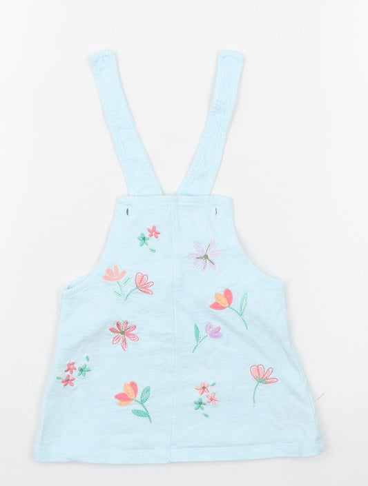 Nutmeg Baby Blue Floral  Basic Dress Shirt Size 3-6 Months
