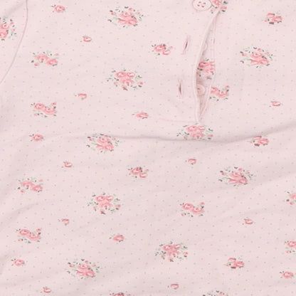 Mini Club Girls Pink Floral  Basic Dress Shirt Size 6-9 Months