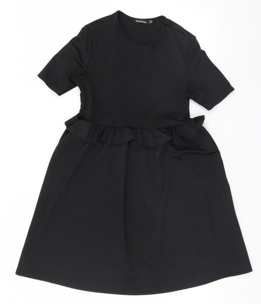 Boohoo Womens Black   Basic Blouse Size 10