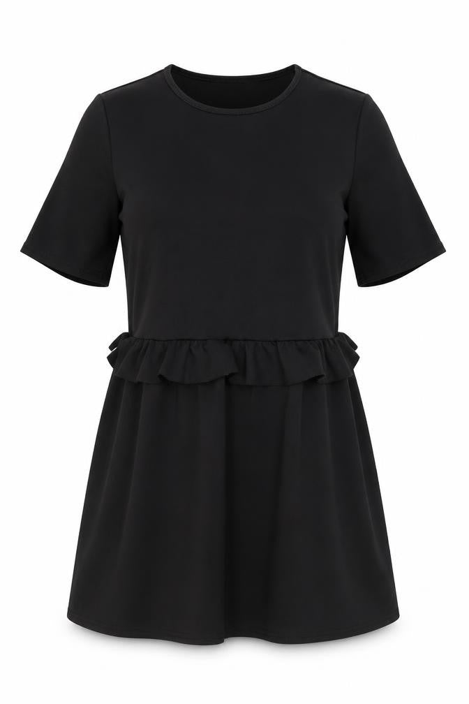 Womens UK Size 10 Boohoo Black Basic Blouse