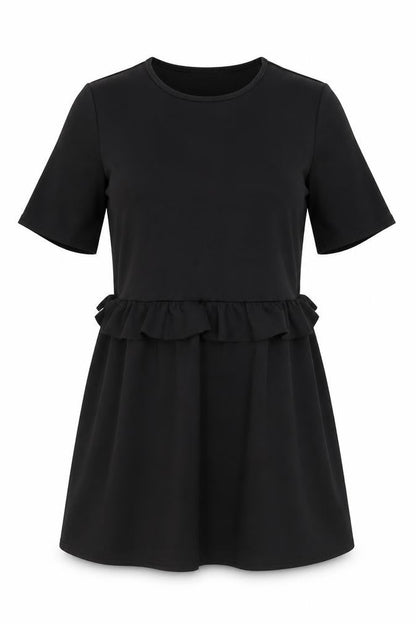 Womens UK Size 10 Boohoo Black Basic Blouse