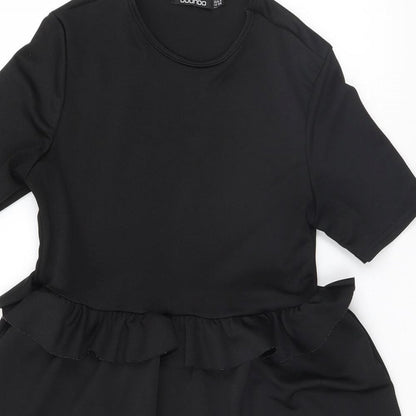 Boohoo Womens Black   Basic Blouse Size 10
