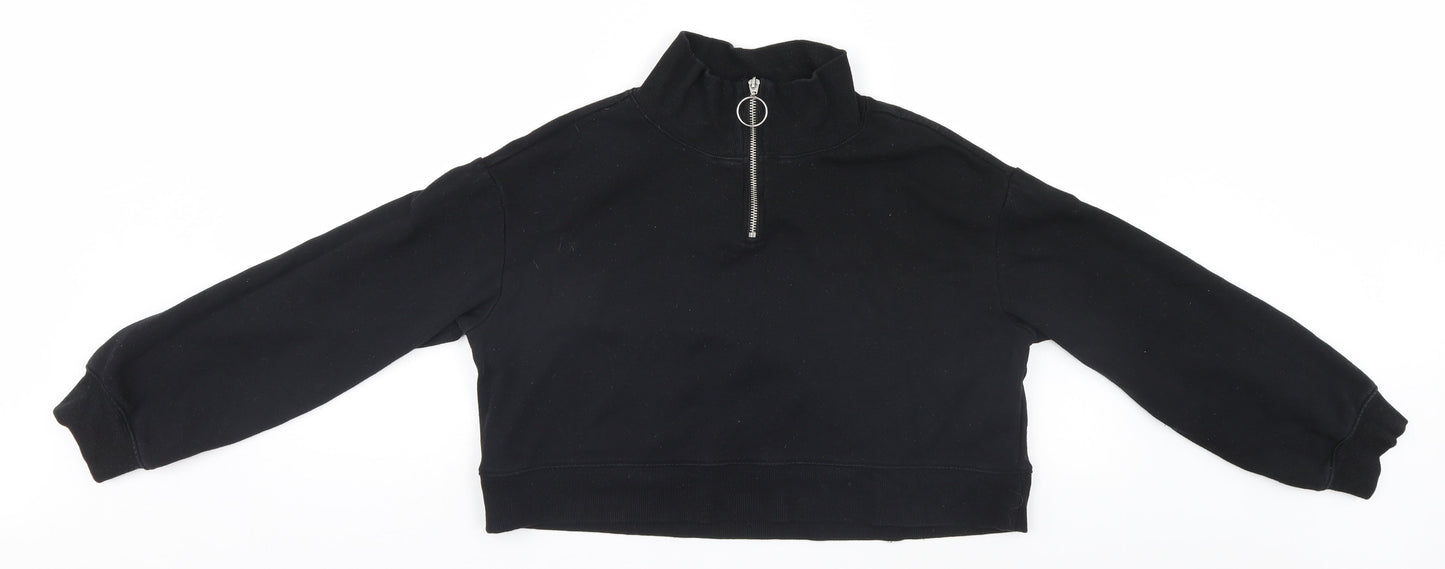 Womens UK Size S Divided Black Pullover Jumper