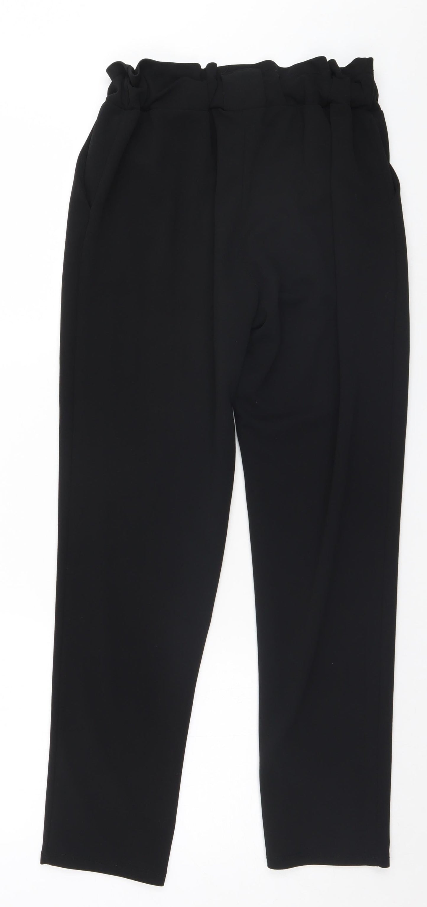 Womens UK Size S Preworn Regular Fit  Black Trousers