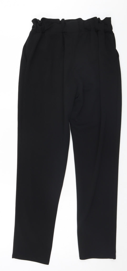 Womens UK Size S Preworn Regular Fit  Black Trousers