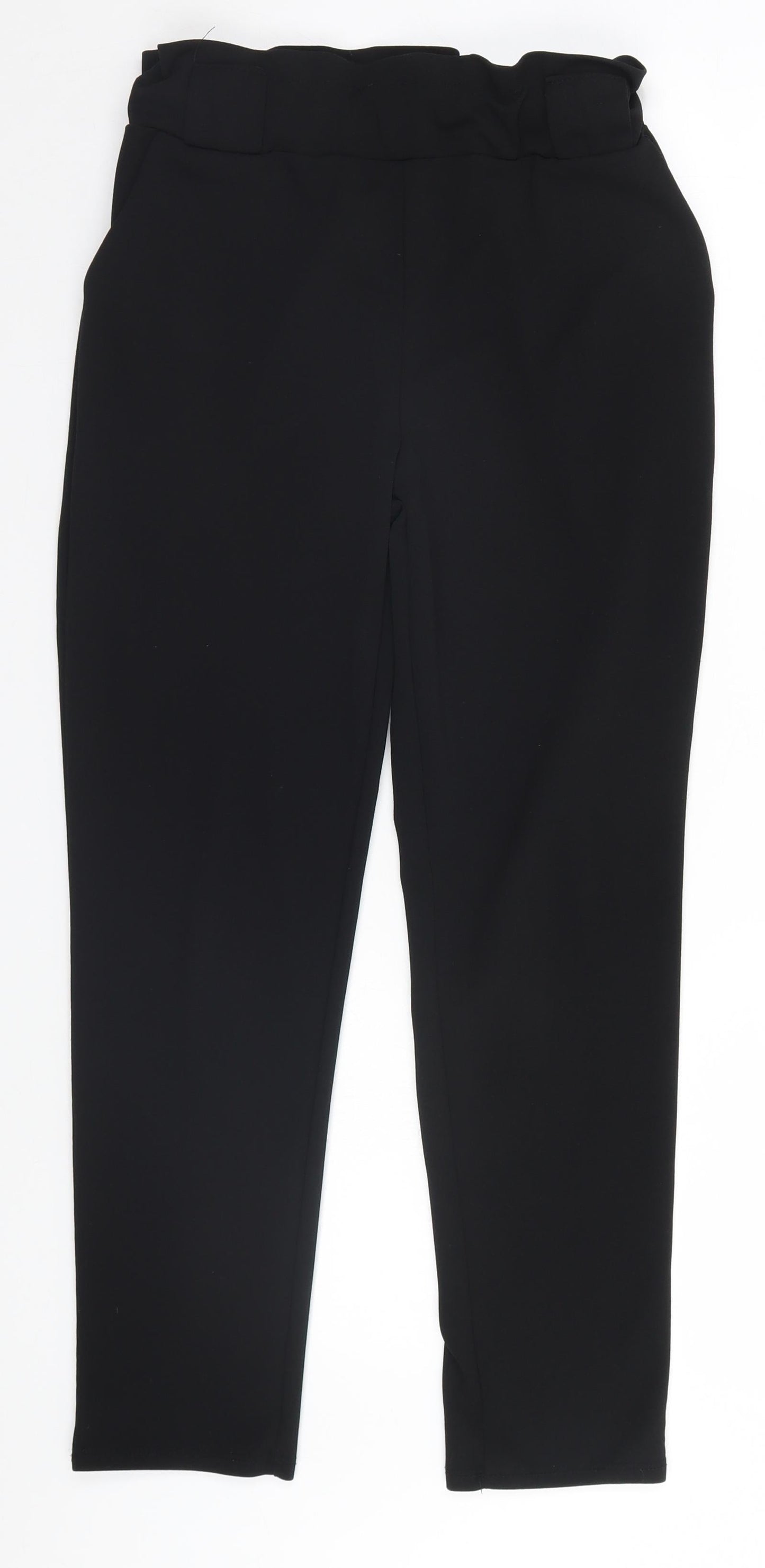 Womens UK Size S Preworn Regular Fit  Black Trousers
