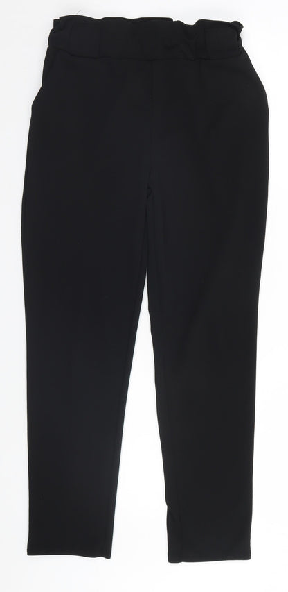 Womens UK Size S Preworn Regular Fit  Black Trousers
