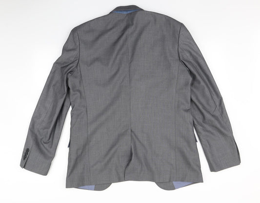 Mens UK Size 40 Cedar Wood State Regular Grey Suit