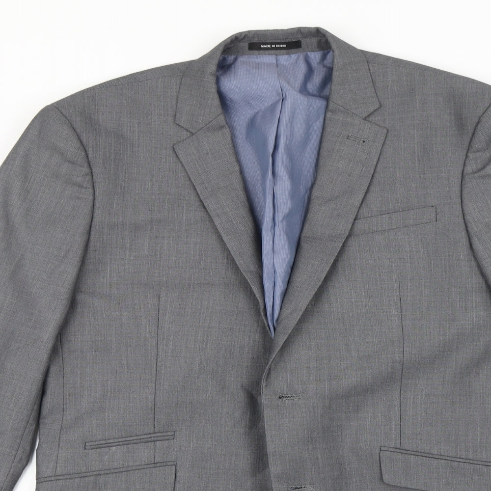 Mens UK Size 40 Cedar Wood State Regular Grey Suit