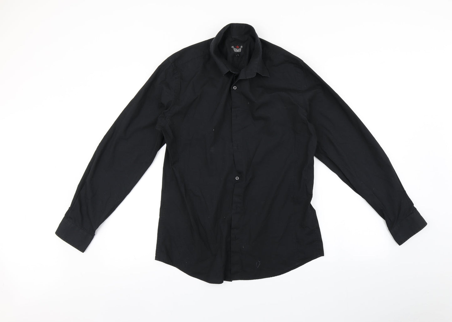 River Island Mens Black    Button-Up Size S