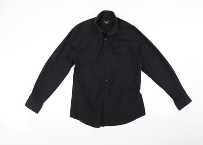 River Island Mens Black    Button-Up Size S