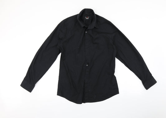 River Island Mens Black    Button-Up Size S