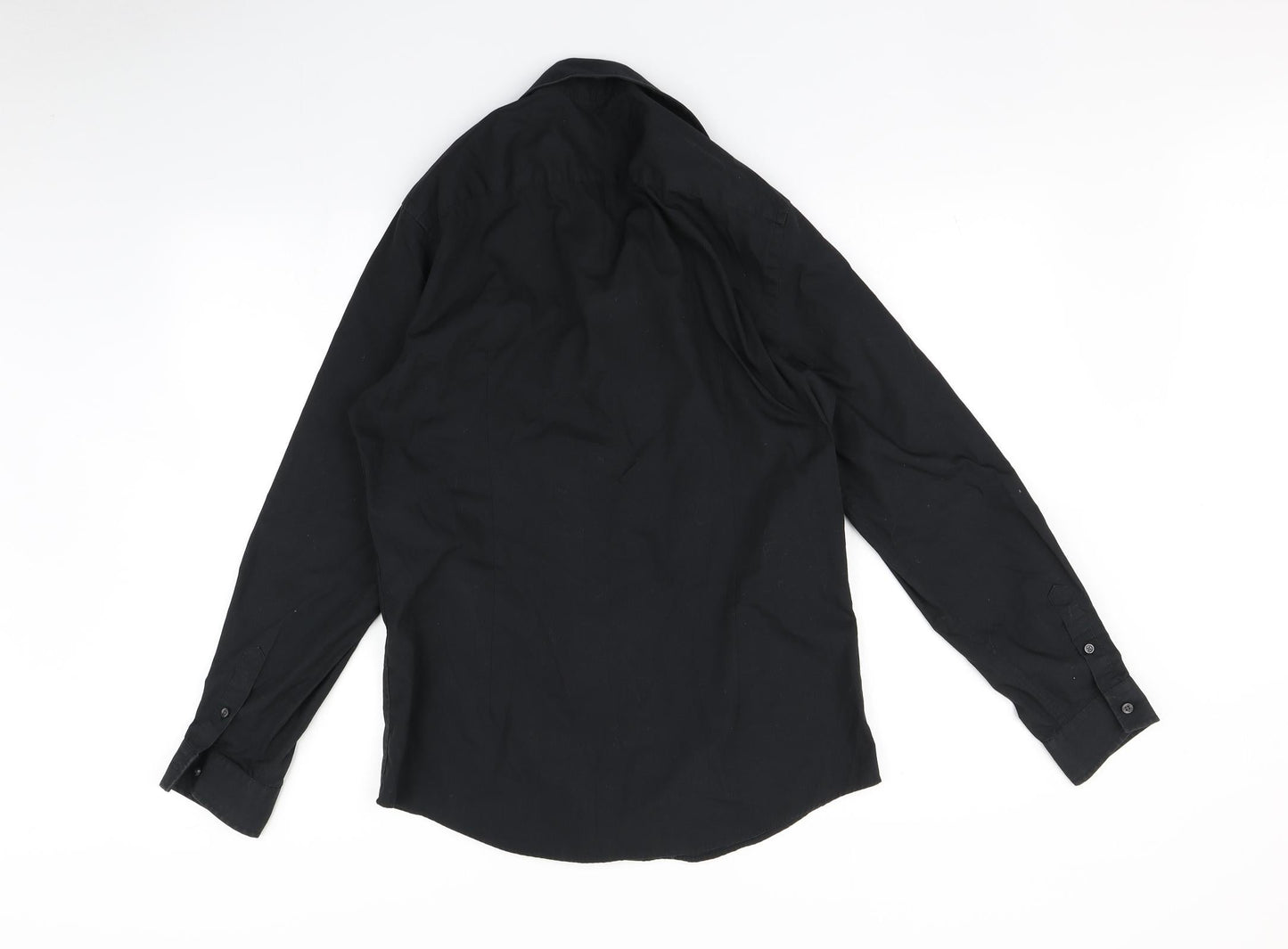 River Island Mens Black    Button-Up Size S