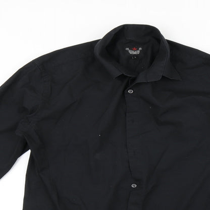 River Island Mens Black    Button-Up Size S